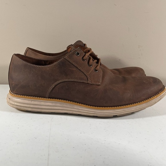 COLE HAAN Original Grand Plain-Toe Derby Brown Oxfords C30305 Mens Size 11.5 M main image 5